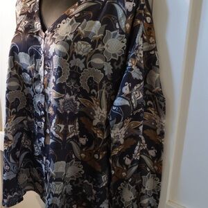 Floral Patterned women’s long sleeve Shirt